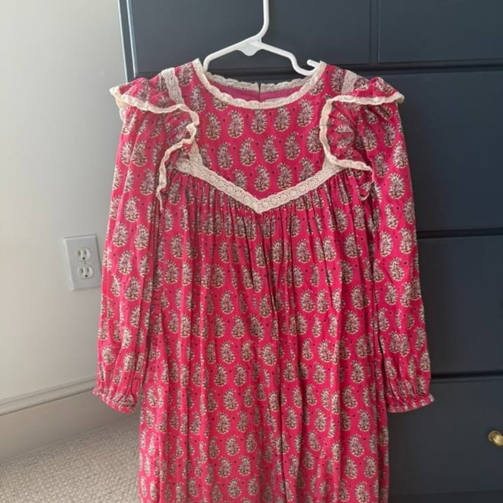 Girls Mini Boden Pink Paisley dress NWOT
